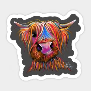 HiGHLaND CoW PRiNT SCoTTiSH ' BRuCe ' BY SHiRLeY MacARTHuR Sticker